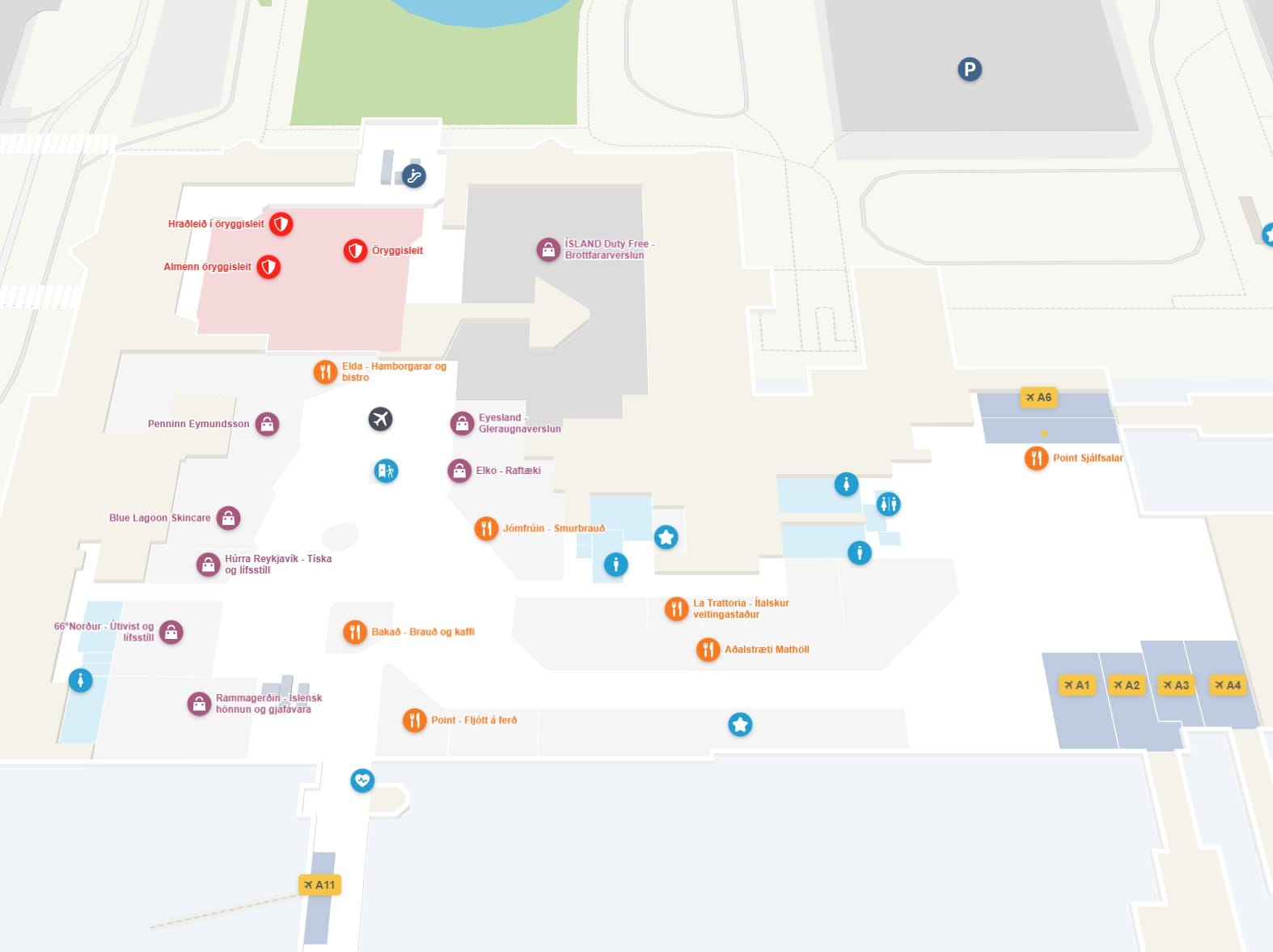 Kef Terminal Map Interactive Digital Map of Keflavik Airport, find your way at KEF